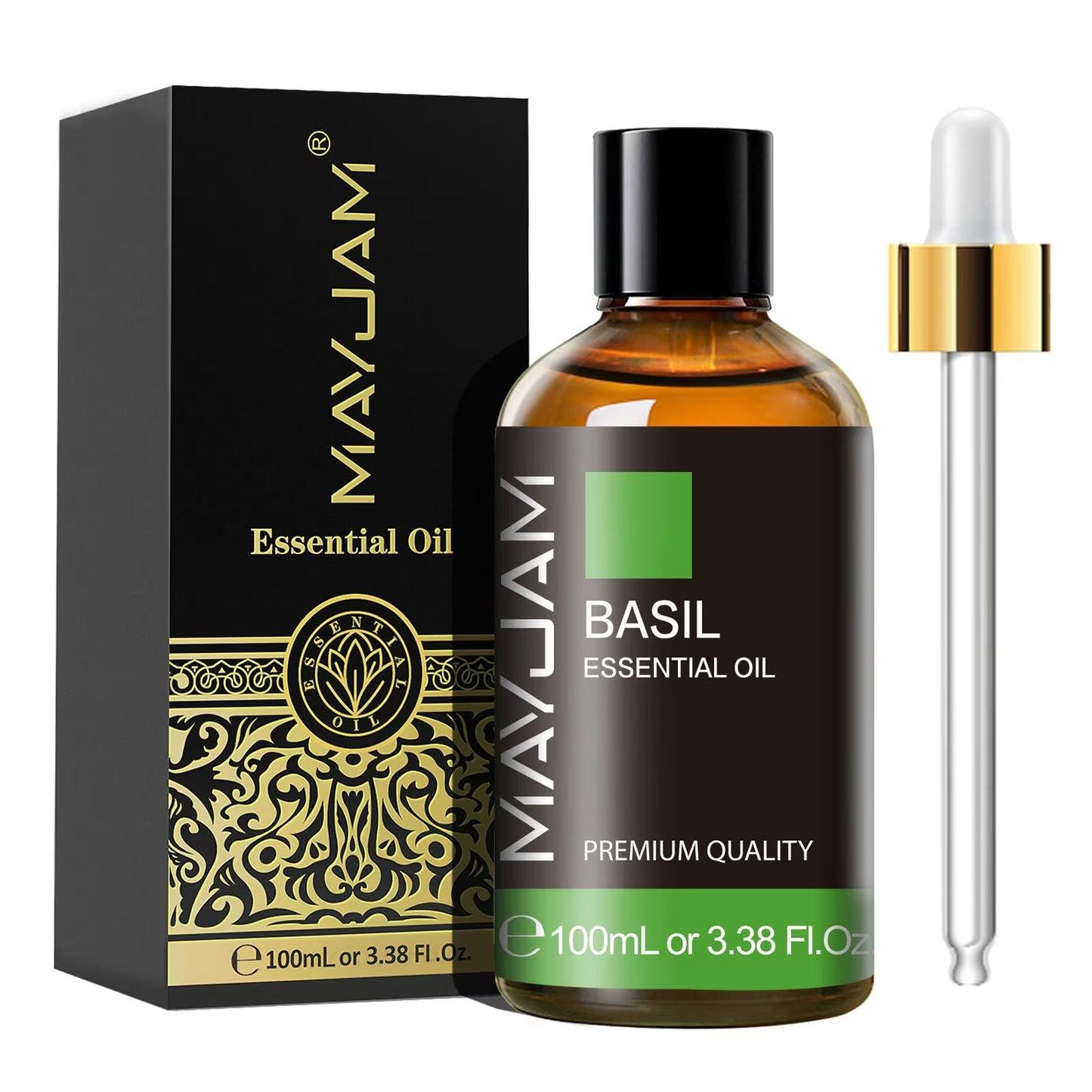 100ml Essential Oil | Natural Aromatherapy Scent | Mayjam - Basil - Image 4