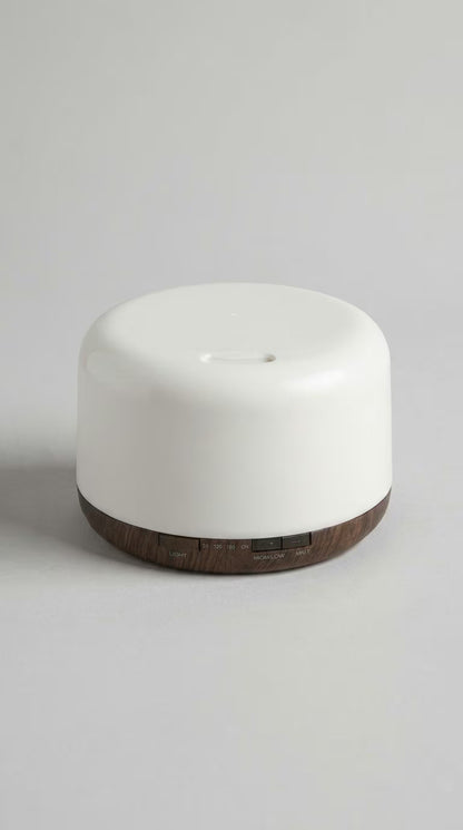 Aroma Diffuser 500ml Wood Grain | USB Essential Oil Humidifier with Colorful Night Light | Mayjam - Dark Wood - Image 2