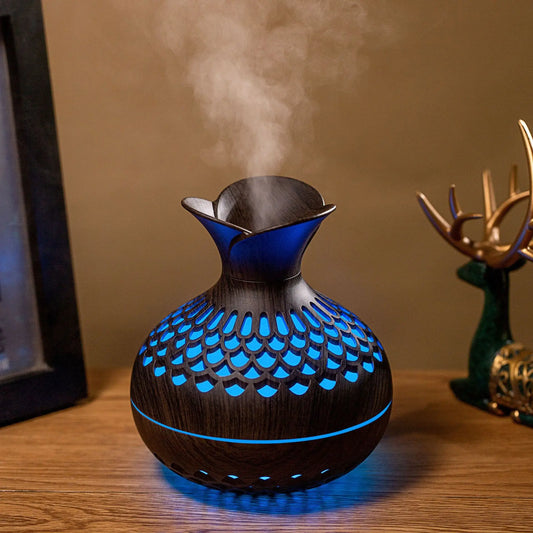 Aroma Diffuser Dark Wood Grain 300ml | USB Ultrasonic Essential Oil Humidifier Dark Wood Grain