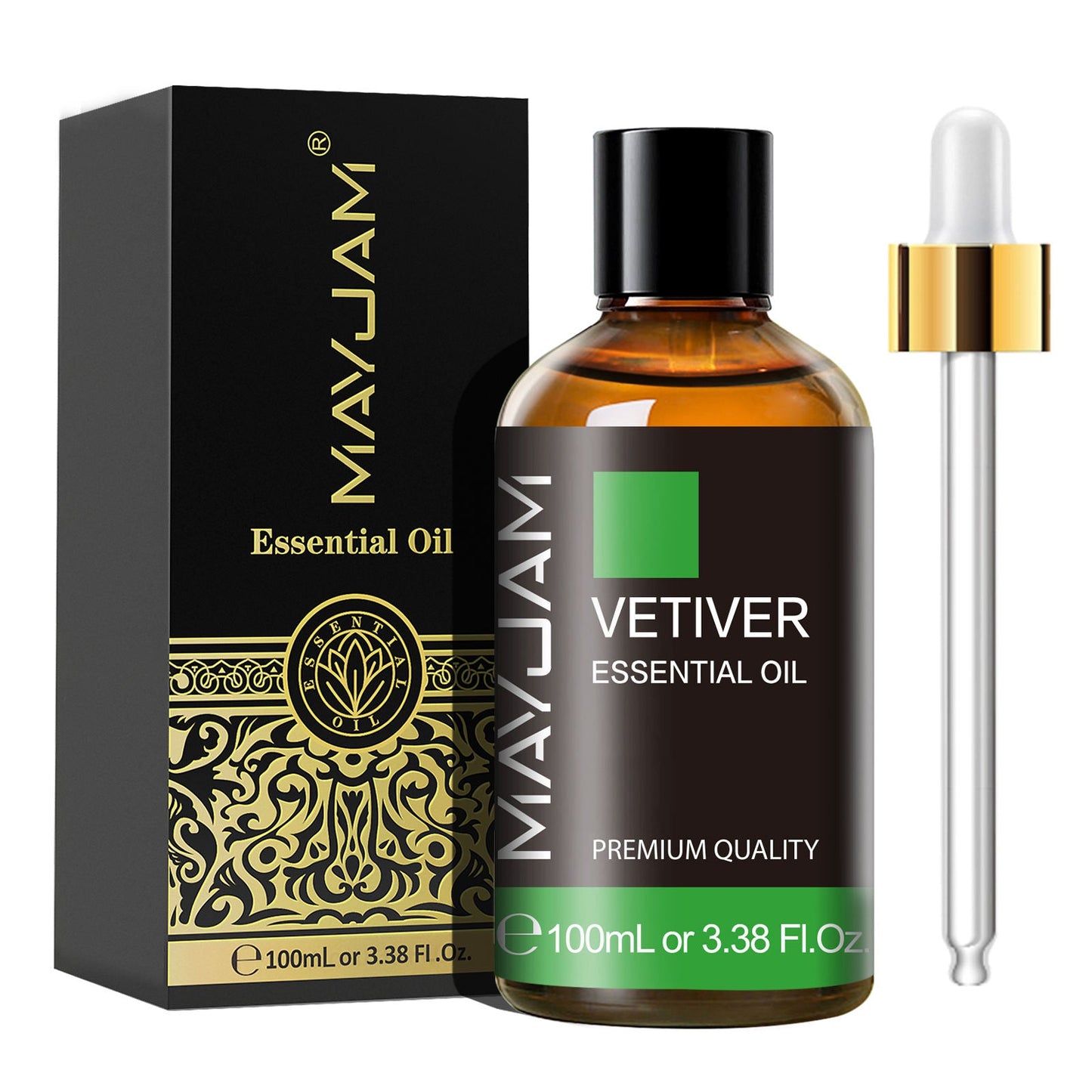 100ml Essential Oil | Natural Aromatherapy Scent | Mayjam Vetiver