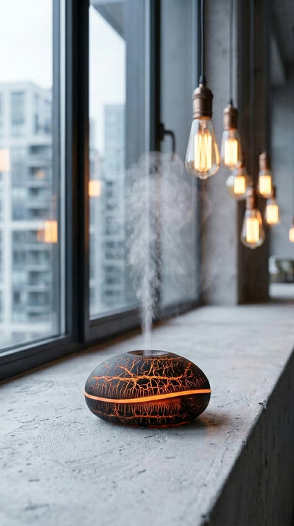 Flame Aroma Diffuser 200ml | Essential Oil Humidifier with Remote & 7-Color LED Light | Mayjam - Image 12