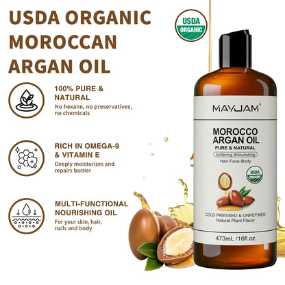 MAYJAM Pure Organic Carrier Oil Collection - Cold Pressed, 473ml - Image 2