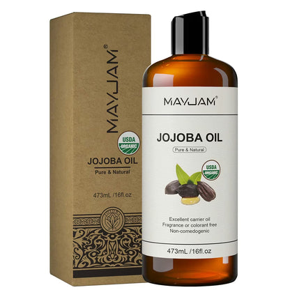 MAYJAM Pure Organic Carrier Oil Collection - Cold Pressed, 473ml - Jojoba Oi - Image 9
