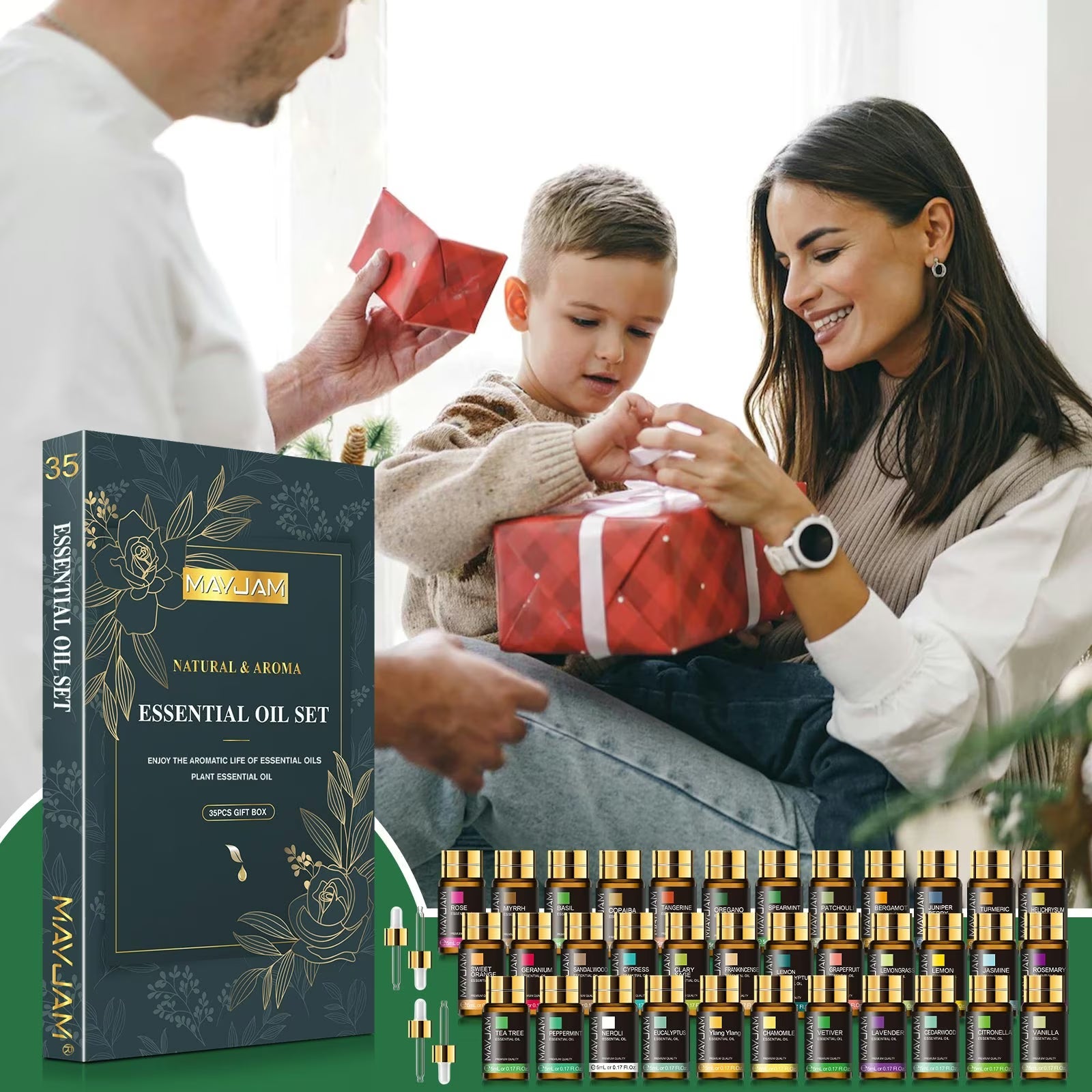Natural & Aroma Essential Oil Gift Box 35 Bottles | Discovery Collection | Mayjam - Image 4
